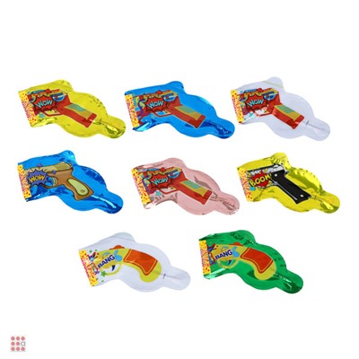 Хлопушка формовая, 22x13 см, с фольгированным конфетти, 4 цвета