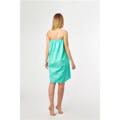 Полотенце вафельное для бани «Экономь и Я» (парео женское), 80×144 см, цвет бирюзовый