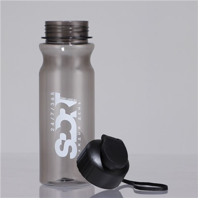 Бутылка для воды пластиковая Sport, 500 мл, чёрная