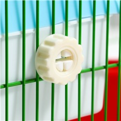 Домик для грызунов угловой, 11.4×10.7×10.7 см, голубой