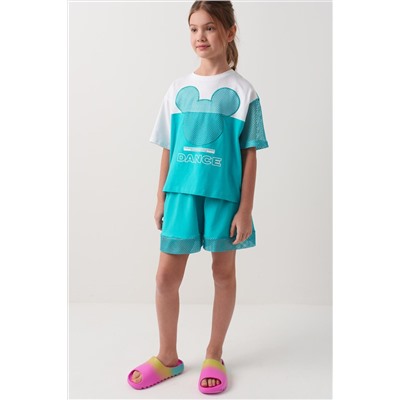 Комплект трикотажный для девочек: фуфайка (футболка), шорты PLAYTODAY, 1240140