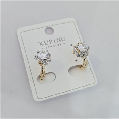 Серьги коллекция "Xuping" покрытие позолота, вставка: фианиты, арт.004.080