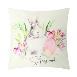 Наволочка декоративная Этель«Пасхальный кролик» 40×40 см, полиэстер, велюр
