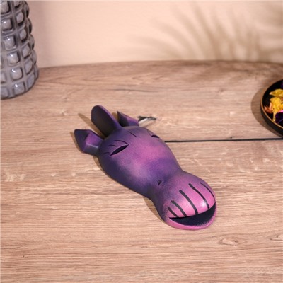 Маска «Зебра», 18 см, дерево, фиолетовая