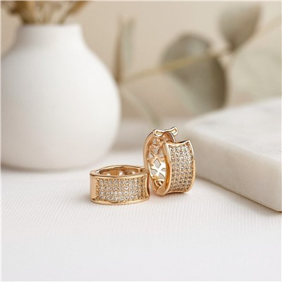 Серьги колечки с камнями "Дубайское золото", арт.313.238