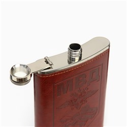 Фляжка «МВД», нержавеющая сталь, 270 мл, 9 oz
