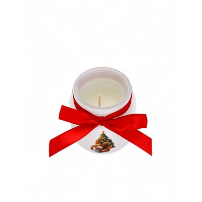 Свеча ароматическая в стакане «Новогоднего уюта и тепла», аромат мандарин