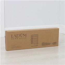 Полка для обуви с чехлом LaDо́m, 5 уровней, 60×30×90 см, серая