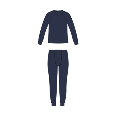 Термокомплект трикот. для мальчиков: фуфайка (футболка) с длин. рук, брюки