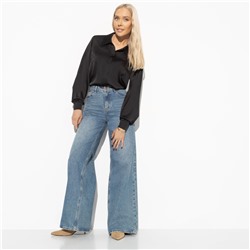 Рубашка из шелка, Цветущее очарование (черная)