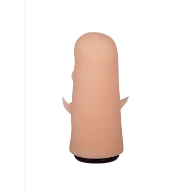Черный пояс-трусики с двумя телесными насадками Soft-Dolli - 15,7 и 10 см.