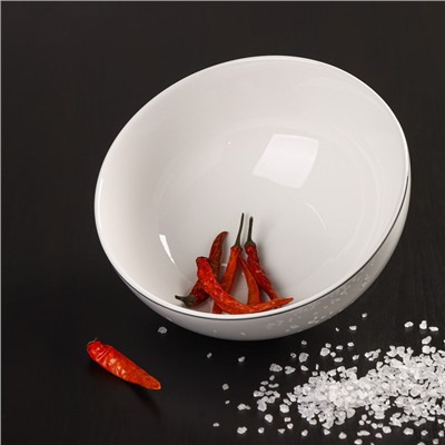 Салатник Magistro La Perle, 1.5 л, d=20.5 см, фарфор, белый