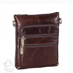 Сумка мужская кожаная кожаный  22332-2Z brown Zinimsk