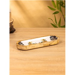 Подставка под благовония «Слоны», 28×10×3 см, манговое дерево