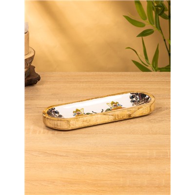 Подставка под благовония «Слоны», 28×10×3 см, манговое дерево