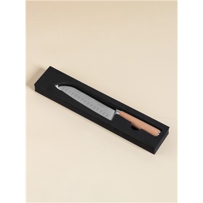 Нож кухонный сантоку SL Home «Калабрия», нержавеющая сталь, 18 см, бежевый