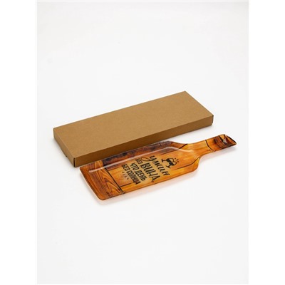 Тарелка плоская стеклянная «Ужин без вина», 11.3×34.5 см, 18+