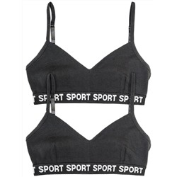 4026-23 Топ для девочки темно-серый (BAYKAR)