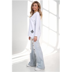 Кофта футер life дл/р (Белый)