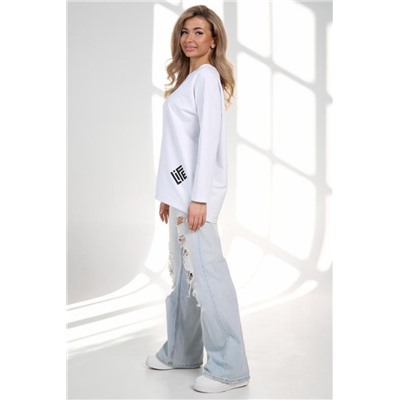 Кофта футер life дл/р (Белый)