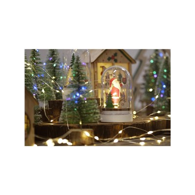 Светодиодная фигура под куполом «Дед Мороз» 6×9.5×6 см, дерево, батарейки LR1130×3 (нет в комплекте), свечение тёплое белое