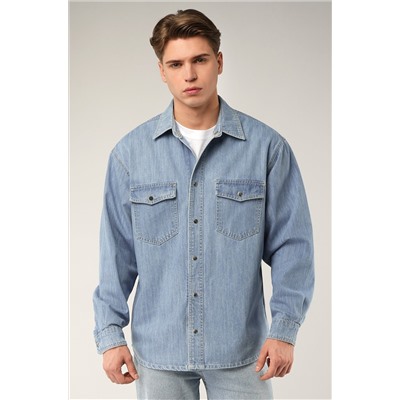 Мужская джинсовая рубашка Happyfox