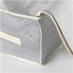 Кофр для хранения вещей Доляна «Европа», 45×30×20 см, серый