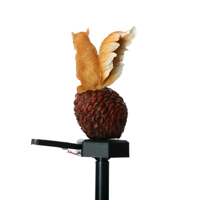 Садовый светильник «Бельчонок», уличный, на солнечной батарее, 41 см, 1 LED, свечение тёплое белое