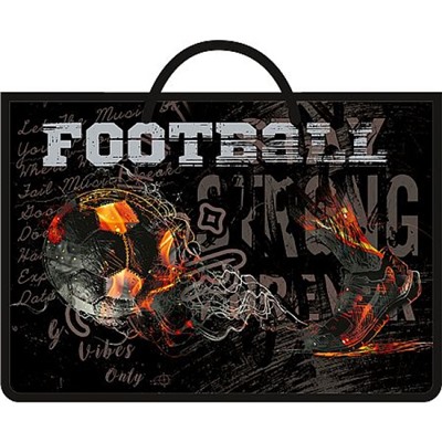 Папка пластиковая А4 на молнии с ручками (на шнурке) 33,5х23,5х5,5 см ПМ-А4-35 "УДАР 2026" Пчелка