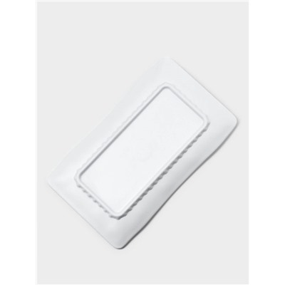 Блюдо для подачи «Белый Восток», меламин, 25.5×15×2 см, прямоугольное, белое