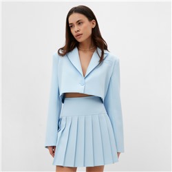 Пиджак женский укороченный MIST Base, размер 48, голубой