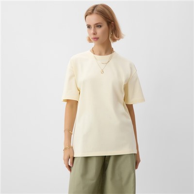 Футболка женская MINAKU, цвет молочный, размер 42-44