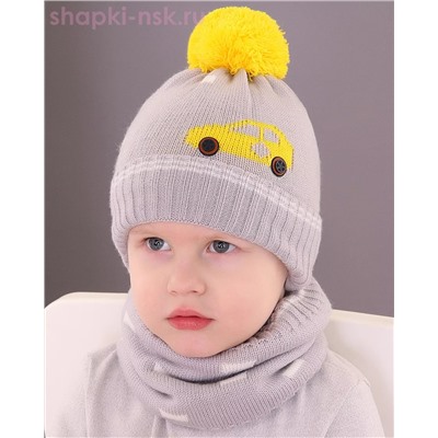 03-72-D (р) Комплект для мальчика (шапка+снуд) (46-48)