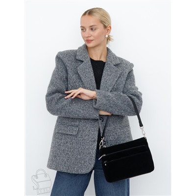 Сумка женская кожаная 8269PEF black Polina&Eiterou  в Новосибирске