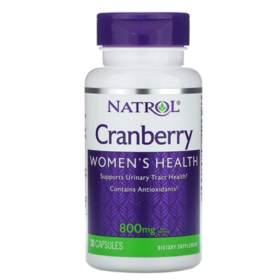 Natrol, Клюква, 400 мг, 30 капсул