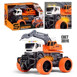 Машина "МегаБур" 1:16 (свет, звук) в коробке (цвет оранжевый)