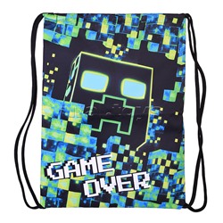 Мешок для обуви "Game over" 1 отделение, 370х470мм, петля для подвеса, полиэстер 210 ден