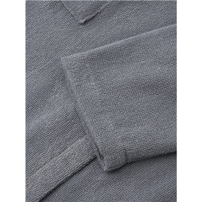 Халат детский «Экономь и Я», размер 32, хлопок 100%, серый