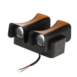 Светильник фасадный «Элегант», 4 Вт, 3000К, 2 луча, IP65, 220 В, пластиковый корпус, чёрный, свечение тёплое белое