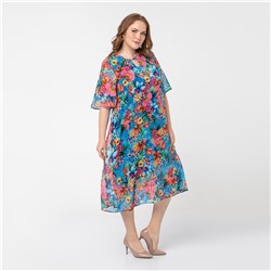 Платье, шифоновое, голубой