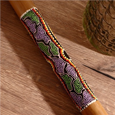 Сувенирный музыкальный инструмент «Посох дождя с голубыми узорами» 50×5×5 см МИКС