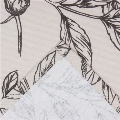 Фартук «Этель» Black flowers, 60×70 см, 100% хлопок, саржа 190 г/м²