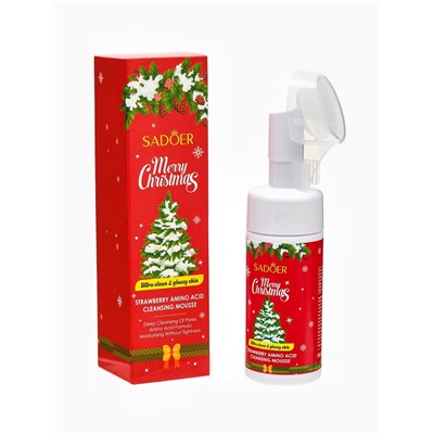 Новогодняя пенка для умывания Sadoer, клубника, 120 мл