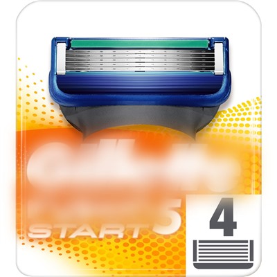 Кассеты для бритвы Dʤɪˈlett ФЬЮЖН-5 SPORT/ START (4 шт.) (Оригинал)