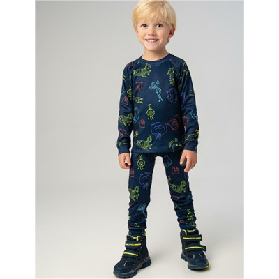 Термокомплект трикот. для мальчиков: фуфайка (футболка) с длин. рук, брюки