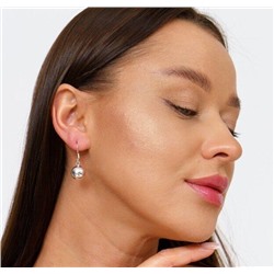 Серьги висячие с зеркальными шариками, покрытие посеребрение, №013025, арт. 001.328