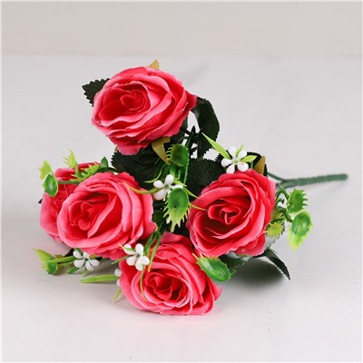 Цветок искусственный Роза кустовая 30 см / WH-25 /уп 300/1200/