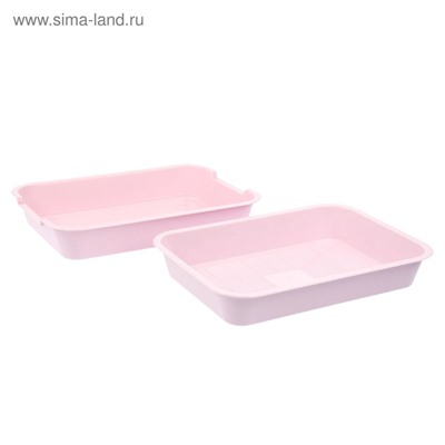 Туалет средний с сеткой 36×26×6.5 см, розовый