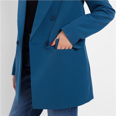 Пиджак женский MINAKU: Classic, цвет морская волна, размер 44