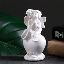 Фигурка гипс «Ангелы на сердце», перламутровый, 14×8×6 см